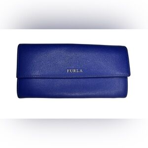 Furla Royal Blue Leather Wallet -Restored